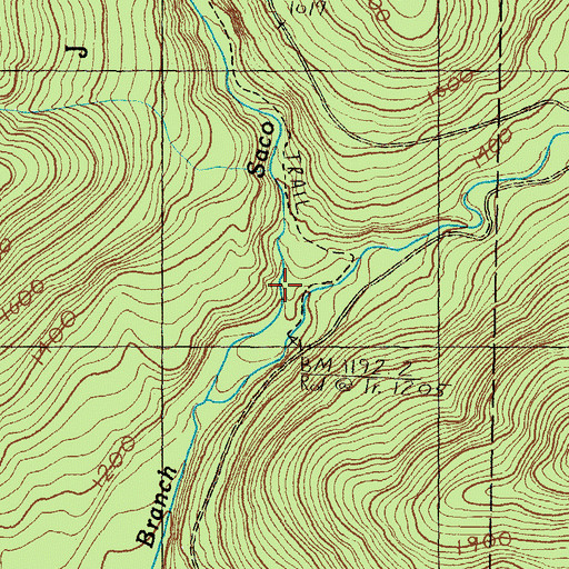 Topographic Map of Slippery Brook, NH