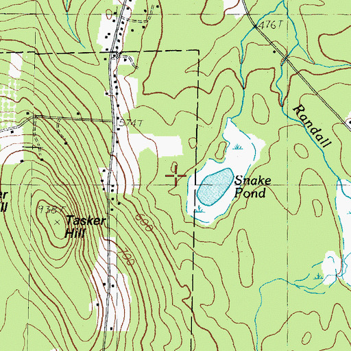 Topographic Map of Snake Pond, NH