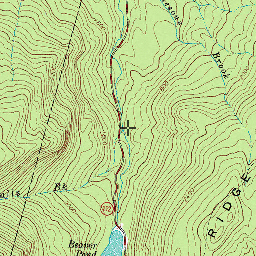 Topographic Map of Stark Falls Brook, NH