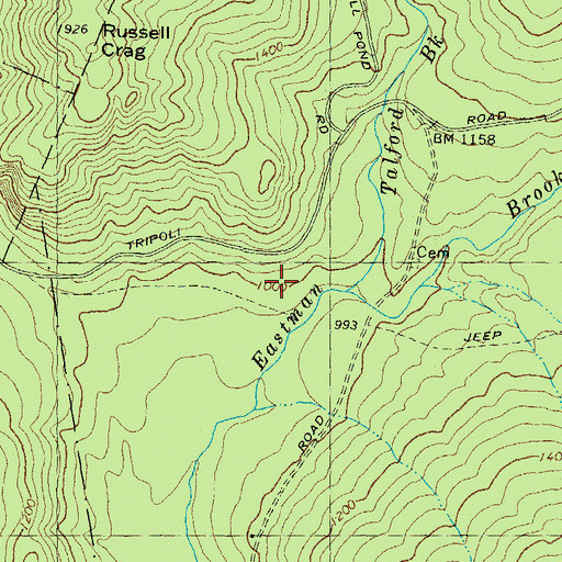 Topographic Map of Talford Brook, NH