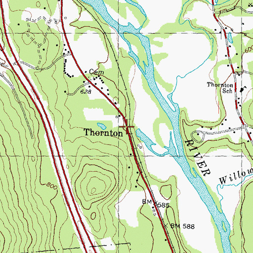 Topographic Map of Thornton, NH