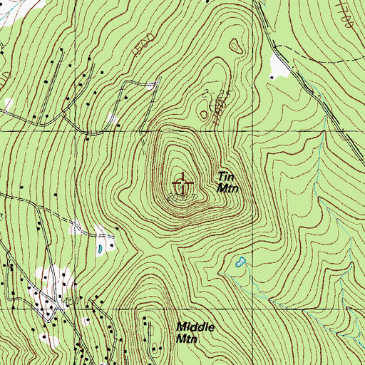 Topographic Map of Tin Mountain, NH
