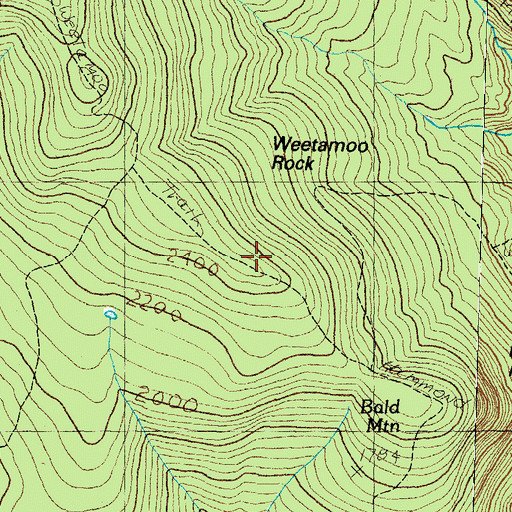 Topographic Map of Weetamoo Rock, NH