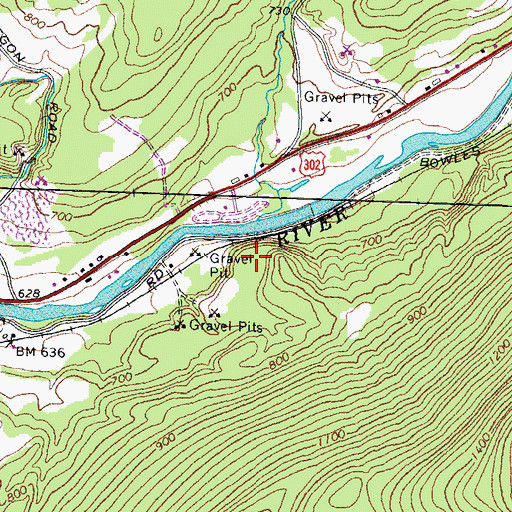 Topographic Map of Whipple Brook, NH
