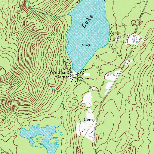 Topographic Map of Whitman Camp, NH
