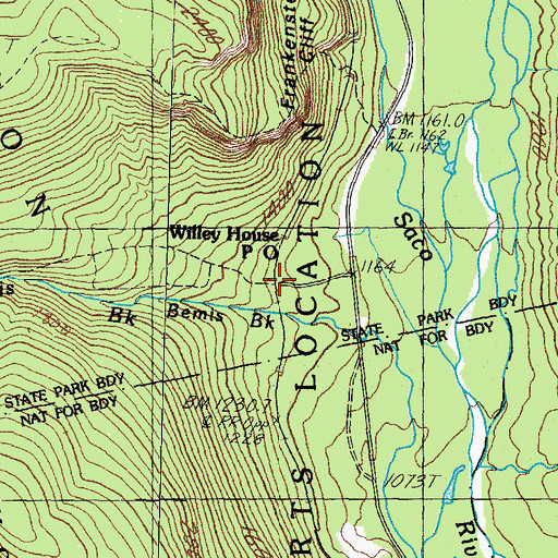 Topographic Map of Willey House Post Office, NH
