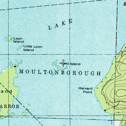 Topographic Map of Yard Island, NH