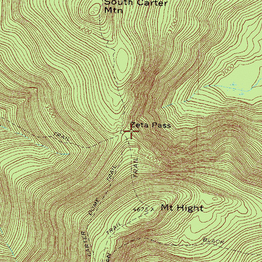 Topographic Map of Zeta Pass, NH
