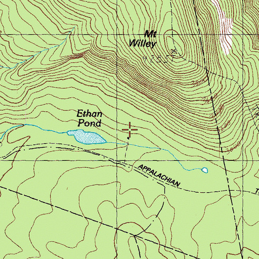 Topographic Map of Ethan Pond Shelter, NH