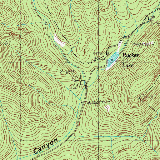 Topographic Map of North Fork Rucker Canyon, AZ