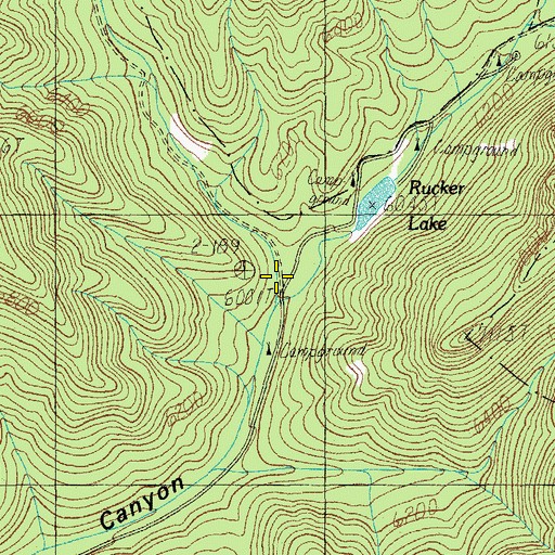 Topographic Map of North Fork Rucker Canyon, AZ