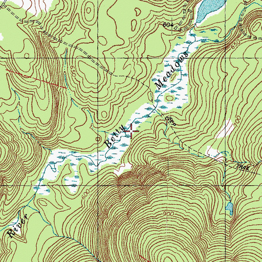 Topographic Map of Bettys Meadows, NH