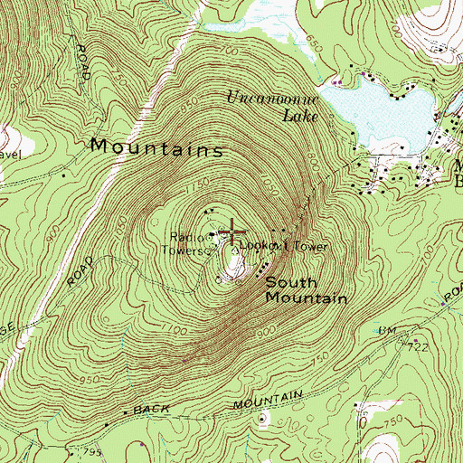 Topographic Map of WZID-FM (Manchester), NH