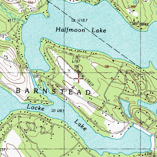 Topographic Map of Locke Lake Airport, NH
