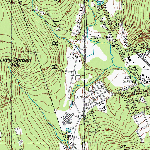 Topographic Map of Newfound Valley Airport, NH