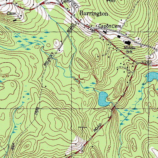 Topographic Map of Town of Barrington, NH
