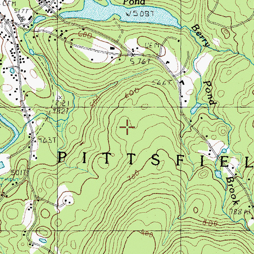 Topographic Map of Town of Pittsfield, NH