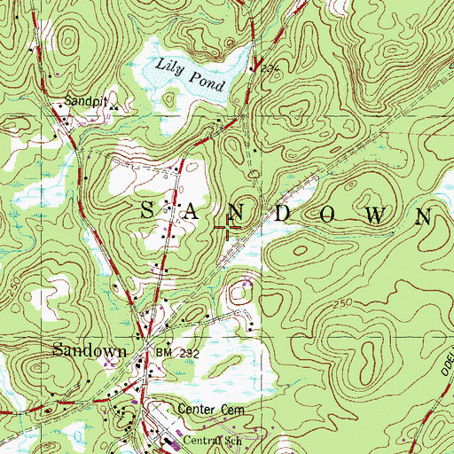 Topographic Map of Town of Sandown, NH