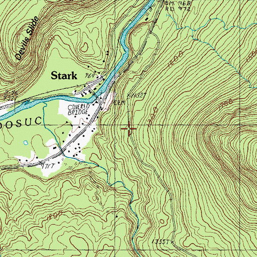 Topographic Map of Town of Stark, NH