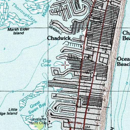 Topographic Map of Gap Cove, NJ