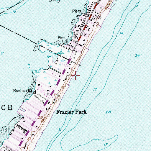 Topographic Map of Long Beach, NJ