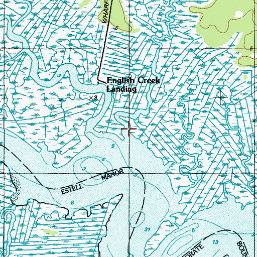 Topographic Map of Cranberry Creek, NJ