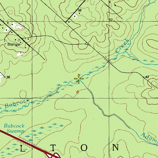 Topographic Map of Adams Branch, NJ