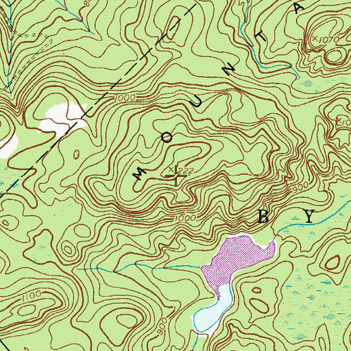 Topographic Map of Allamuchy Mountain, NJ