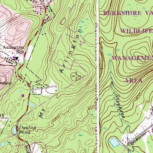 Topographic Map of Mount Arlington, NJ