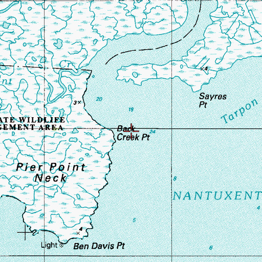 Topographic Map of Back Creek Point, NJ