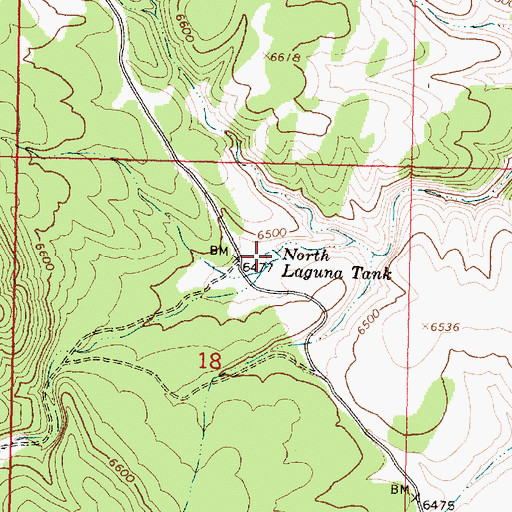 Topographic Map of North Laguna Tank, AZ