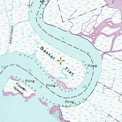 Topographic Map of Basket Flat, NJ