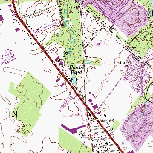 Topographic Map of Baum Pond, NJ
