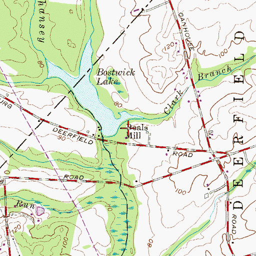 Topographic Map of Beals Mill, NJ