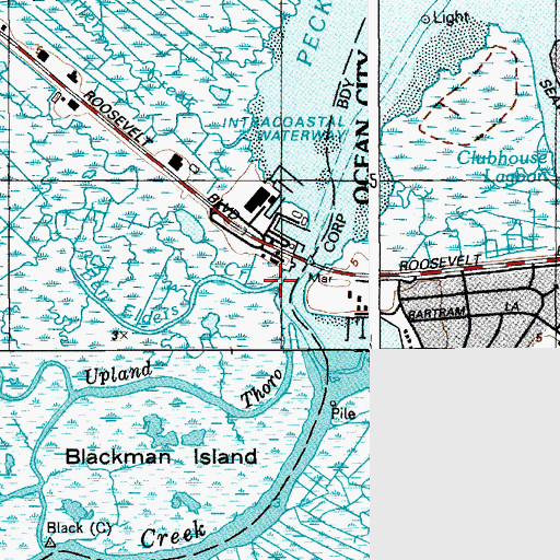 Topographic Map of Ben Elders Creek, NJ