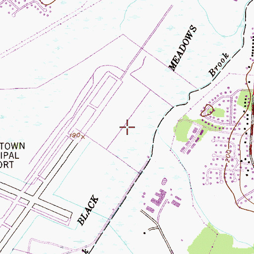 Topographic Map of Black Meadows, NJ