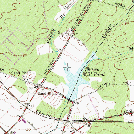 Topographic Map of Boggy Branch, NJ