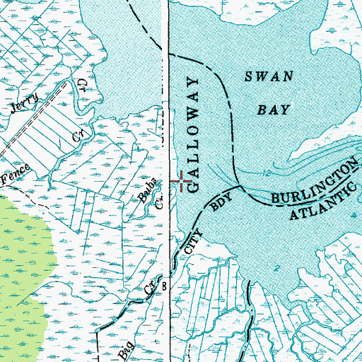Topographic Map of Bubs Creek, NJ