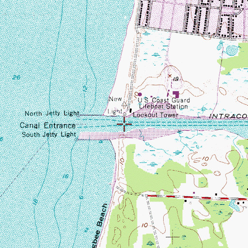 Topographic Map of Cape May Canal, NJ