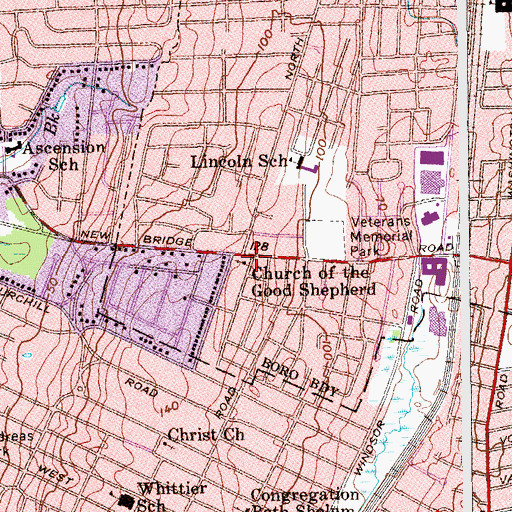 Topographic Map of Church of the Good Shepherd, NJ