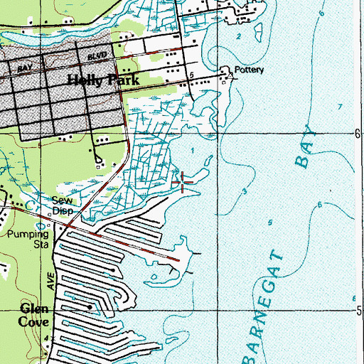 Topographic Map of Clamming Creek, NJ