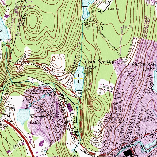 Topographic Map of Cold Spring Lake, NJ
