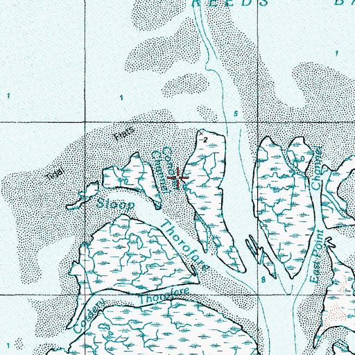Topographic Map of Conover Channel, NJ