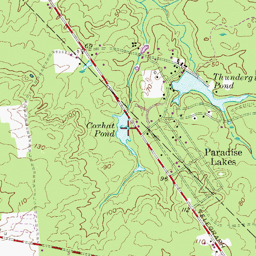 Topographic Map of Coxhat Pond, NJ
