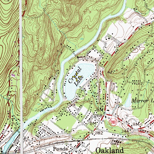 Topographic Map of Crystal Lake, NJ