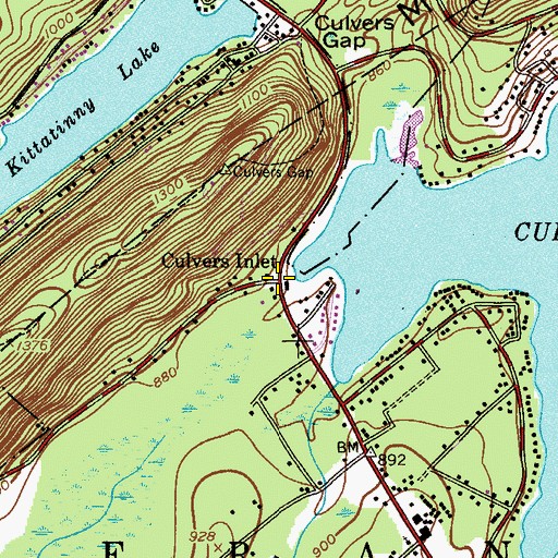 Topographic Map of Culvers Inlet, NJ