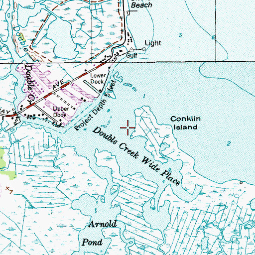 Topographic Map of Double Creek Wide Place, NJ