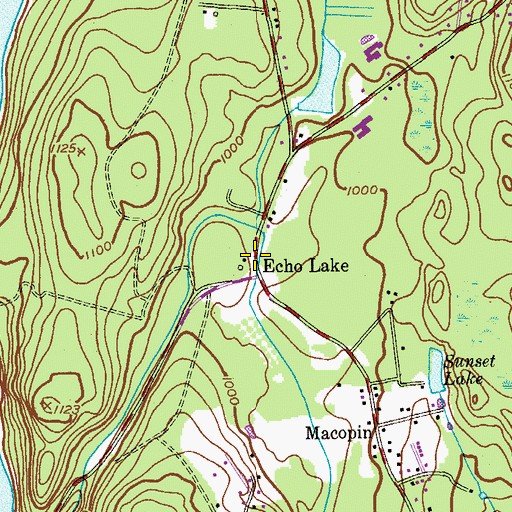 Topographic Map of Echo Lake, NJ