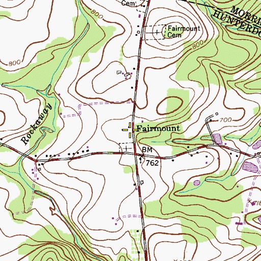 Topographic Map of Fairmount, NJ