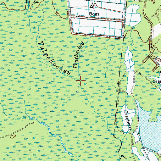 Topographic Map of Featherbed Branch, NJ